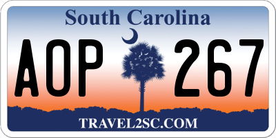 SC license plate AOP267