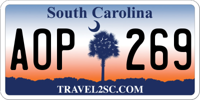 SC license plate AOP269