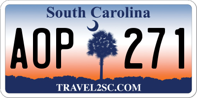 SC license plate AOP271