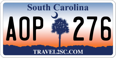 SC license plate AOP276