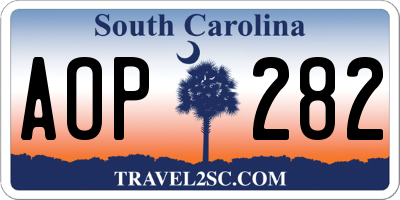 SC license plate AOP282