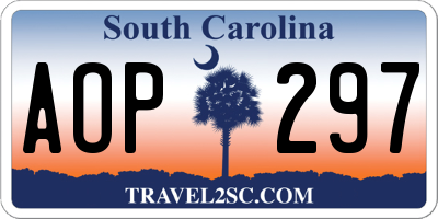 SC license plate AOP297