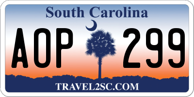 SC license plate AOP299