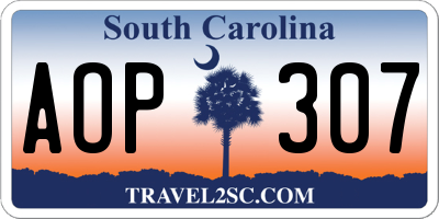 SC license plate AOP307