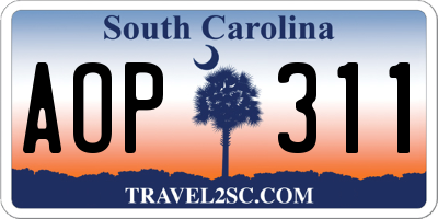 SC license plate AOP311