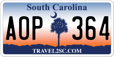 SC license plate AOP364