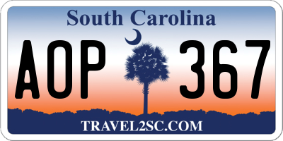 SC license plate AOP367
