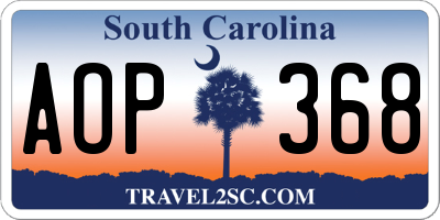 SC license plate AOP368