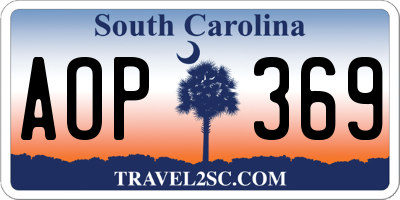 SC license plate AOP369