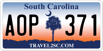SC license plate AOP371
