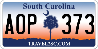 SC license plate AOP373