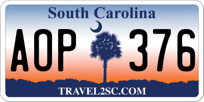 SC license plate AOP376