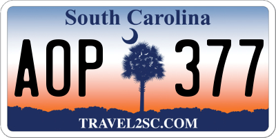 SC license plate AOP377