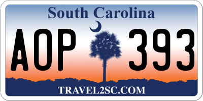 SC license plate AOP393