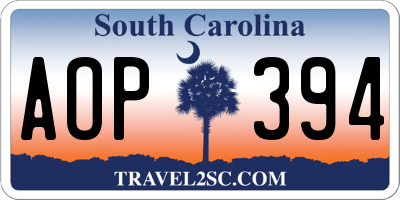 SC license plate AOP394