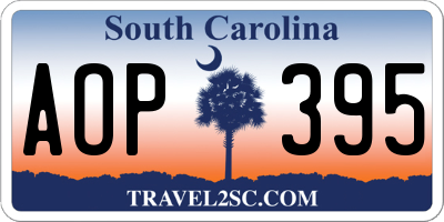 SC license plate AOP395