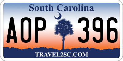 SC license plate AOP396