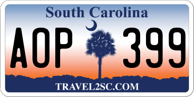 SC license plate AOP399
