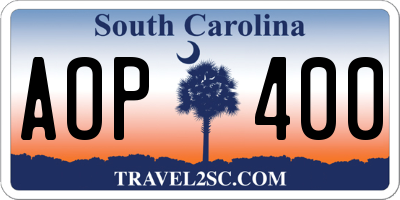 SC license plate AOP400