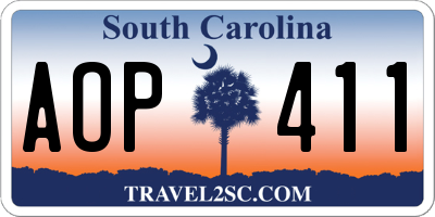 SC license plate AOP411