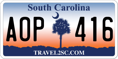 SC license plate AOP416