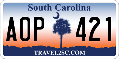SC license plate AOP421