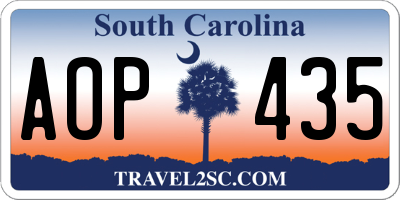 SC license plate AOP435