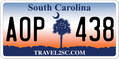 SC license plate AOP438