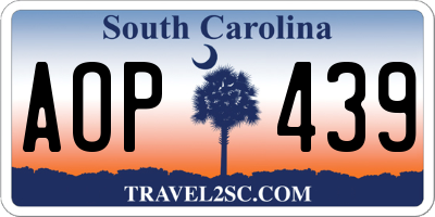 SC license plate AOP439