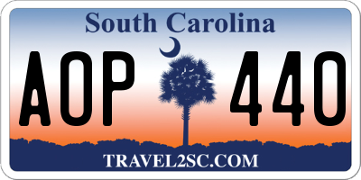 SC license plate AOP440