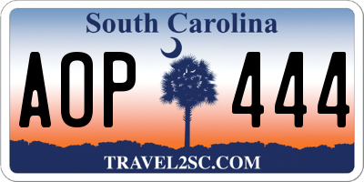 SC license plate AOP444