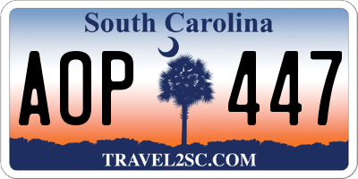 SC license plate AOP447