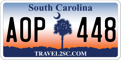 SC license plate AOP448