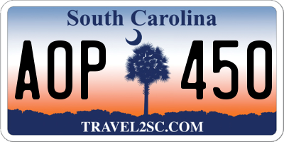 SC license plate AOP450
