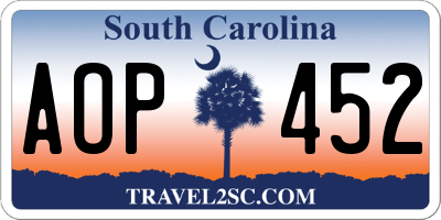 SC license plate AOP452