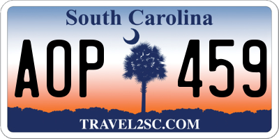 SC license plate AOP459