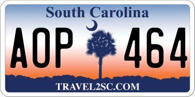 SC license plate AOP464
