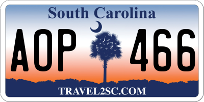 SC license plate AOP466