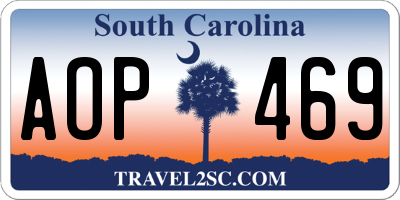 SC license plate AOP469