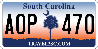 SC license plate AOP470
