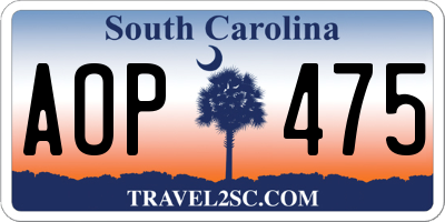 SC license plate AOP475
