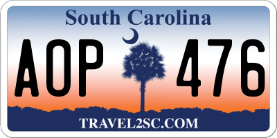 SC license plate AOP476