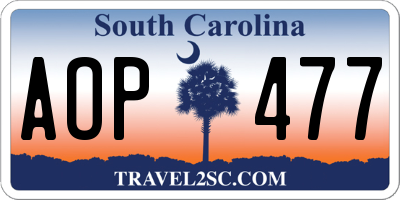 SC license plate AOP477