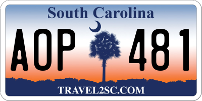 SC license plate AOP481