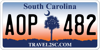 SC license plate AOP482