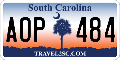 SC license plate AOP484