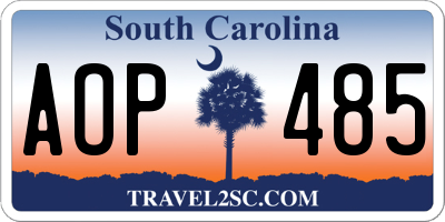 SC license plate AOP485