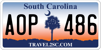 SC license plate AOP486
