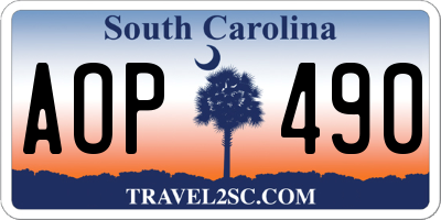 SC license plate AOP490