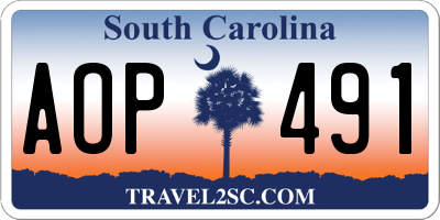 SC license plate AOP491